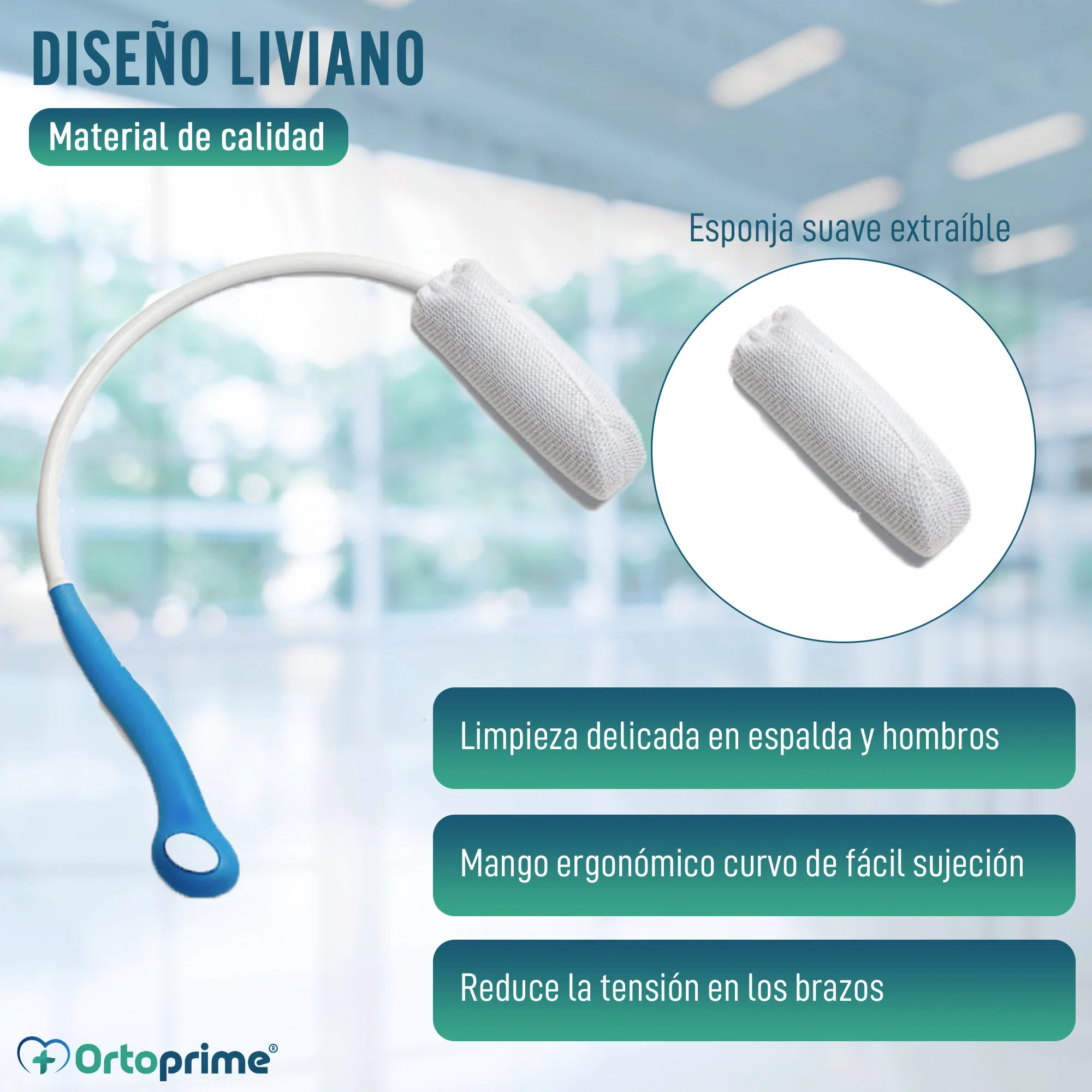 Esponja Ducha para la Espalda con Mango Curvo Extra Largo - Image 4