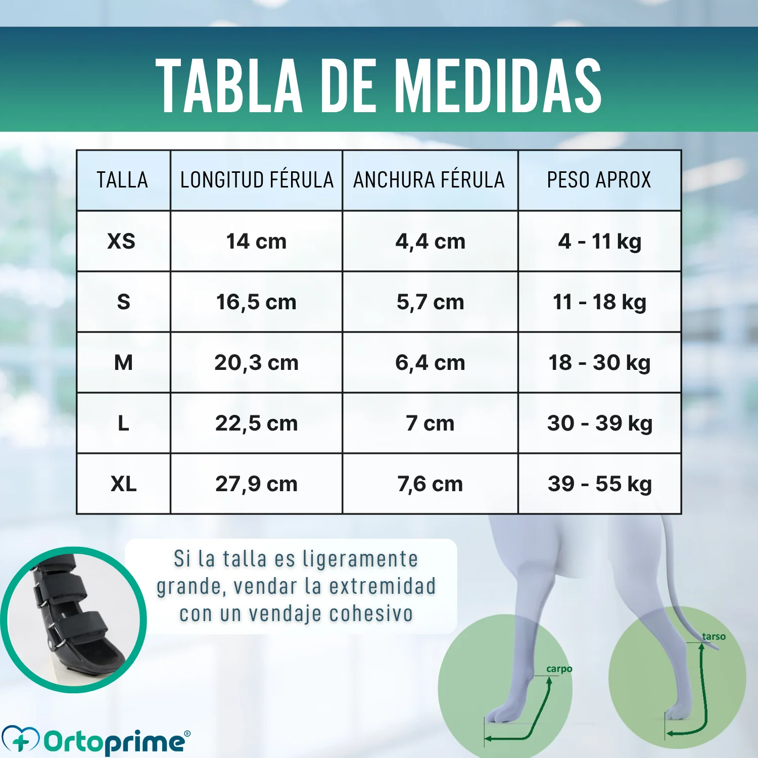 Férula de Bota Corta para Perros con Knuckling | 5 Tallas - Image 2