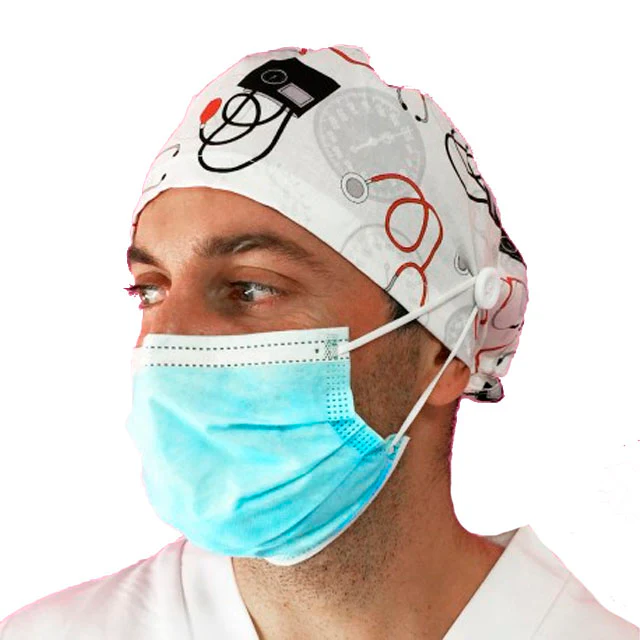 Gorros de Quirófano para Pelo Corto con Botones | Estampados - Image 10