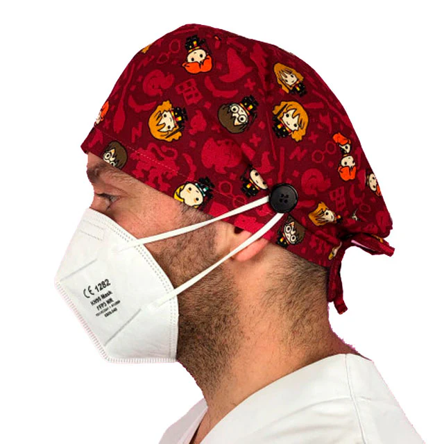 Gorros de Quirófano para Pelo Corto con Botones | Estampados - Image 11