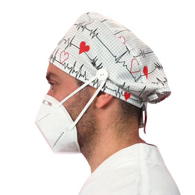 Gorros de Quirófano para Pelo Corto con Botones | Estampados - Image 12