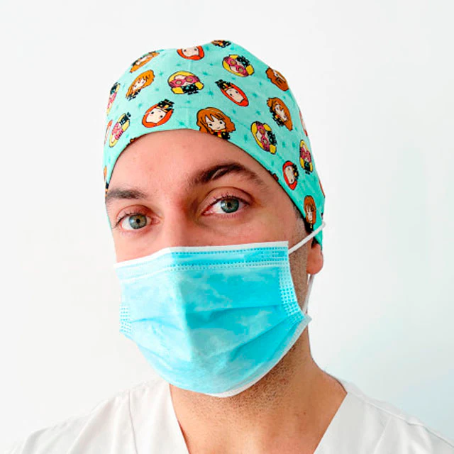 Gorros de Quirófano para Pelo Corto con Botones | Estampados - Image 5