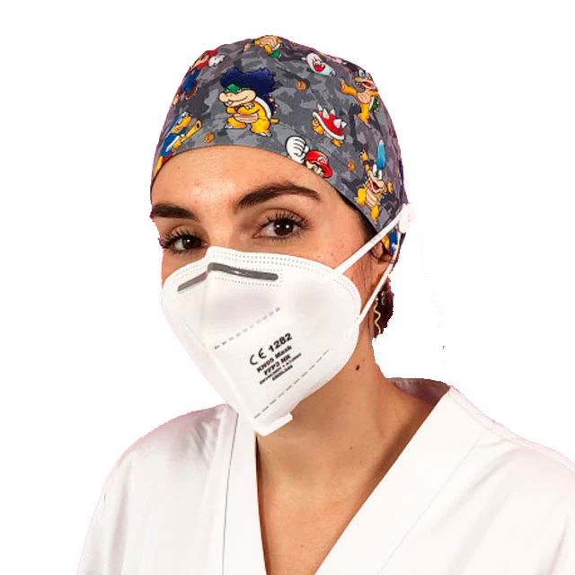 Gorros de Quirófano para Pelo Largo con Botón | Estampados - Image 14