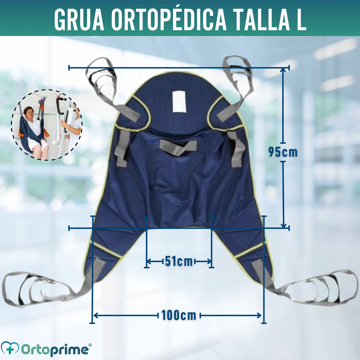 Grúa para Elevar Pacientes Alta Calidad | Arnés Incluido - Image 7