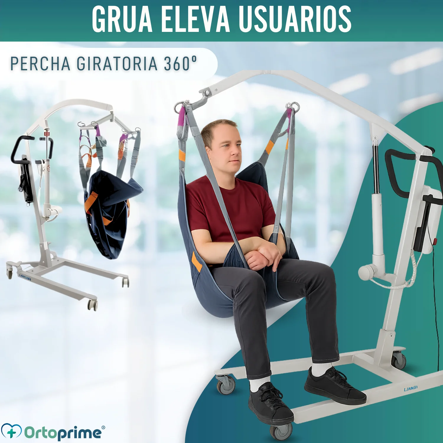 Grúa Eléctrica para el Traslado de Pacientes | Sin Arnés - Image 8
