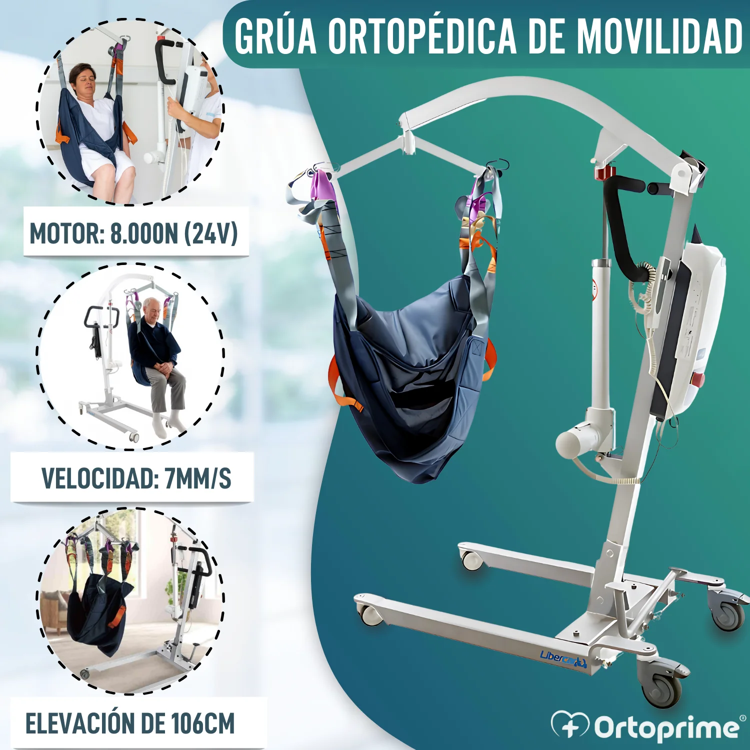 Grúa Ortopédica | Arnés con Soporte de Cabeza Incluido - Image 5
