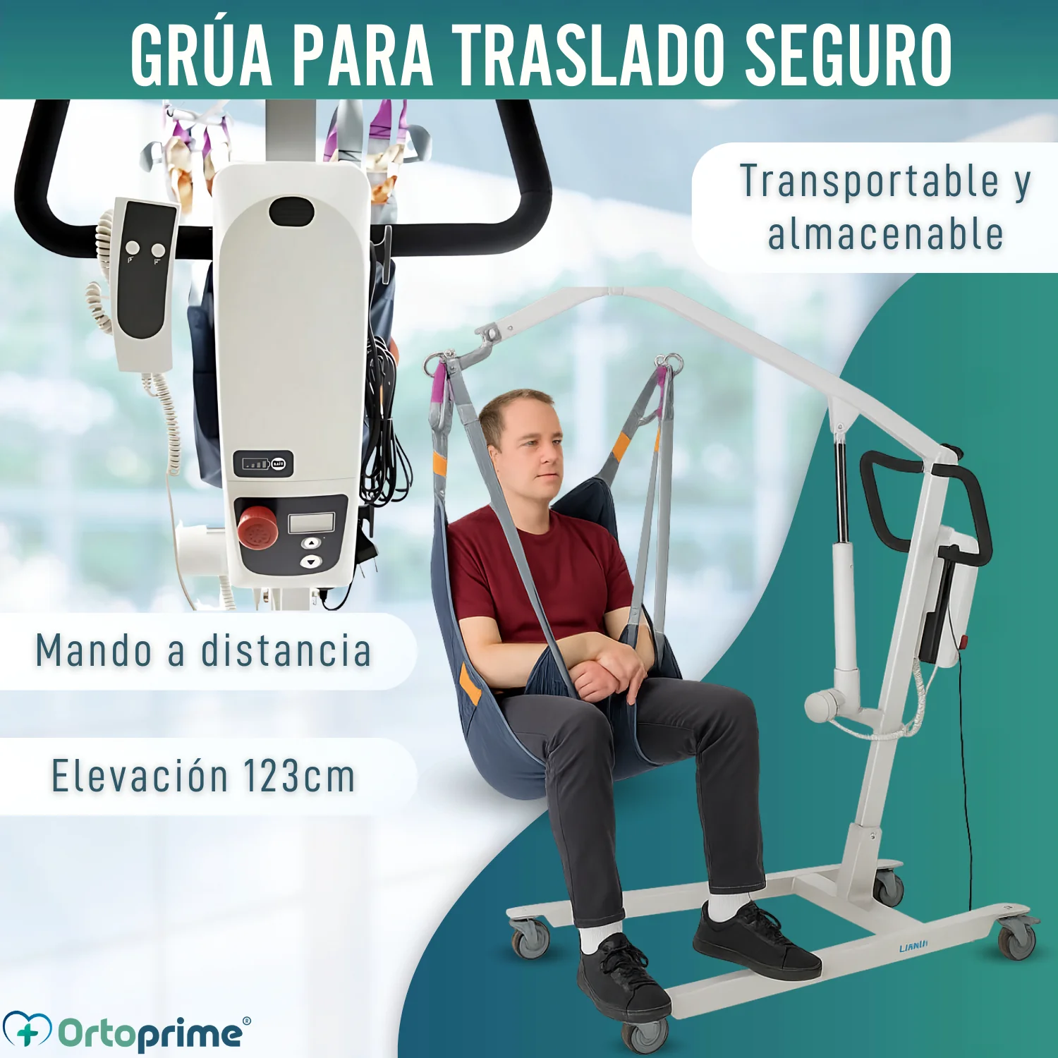 Grúa Ortopédica con Arnés para Soporte de Cabeza Incluido - Image 10