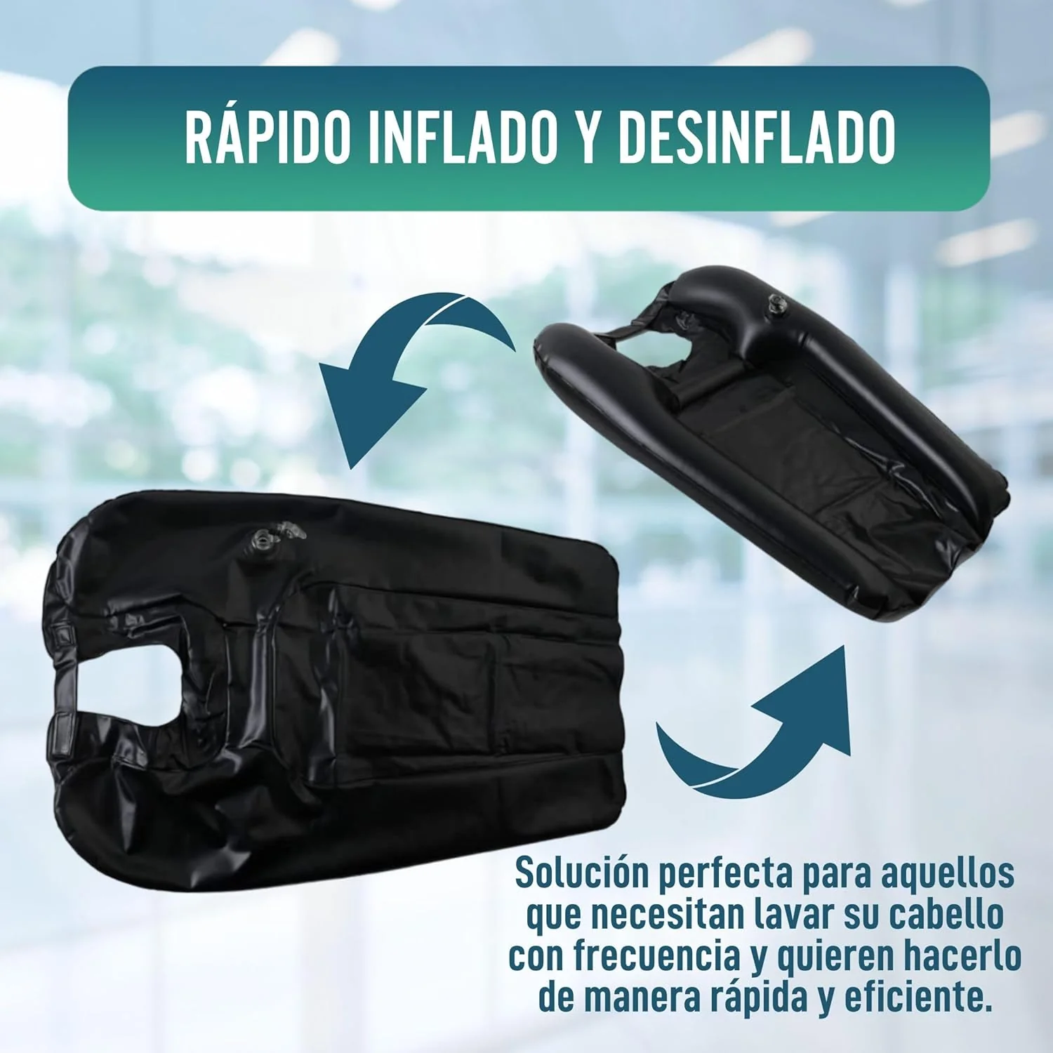 Lavacabezas Portátil Ergonómico Hinchable | Cómodo y Seguro - Image 5