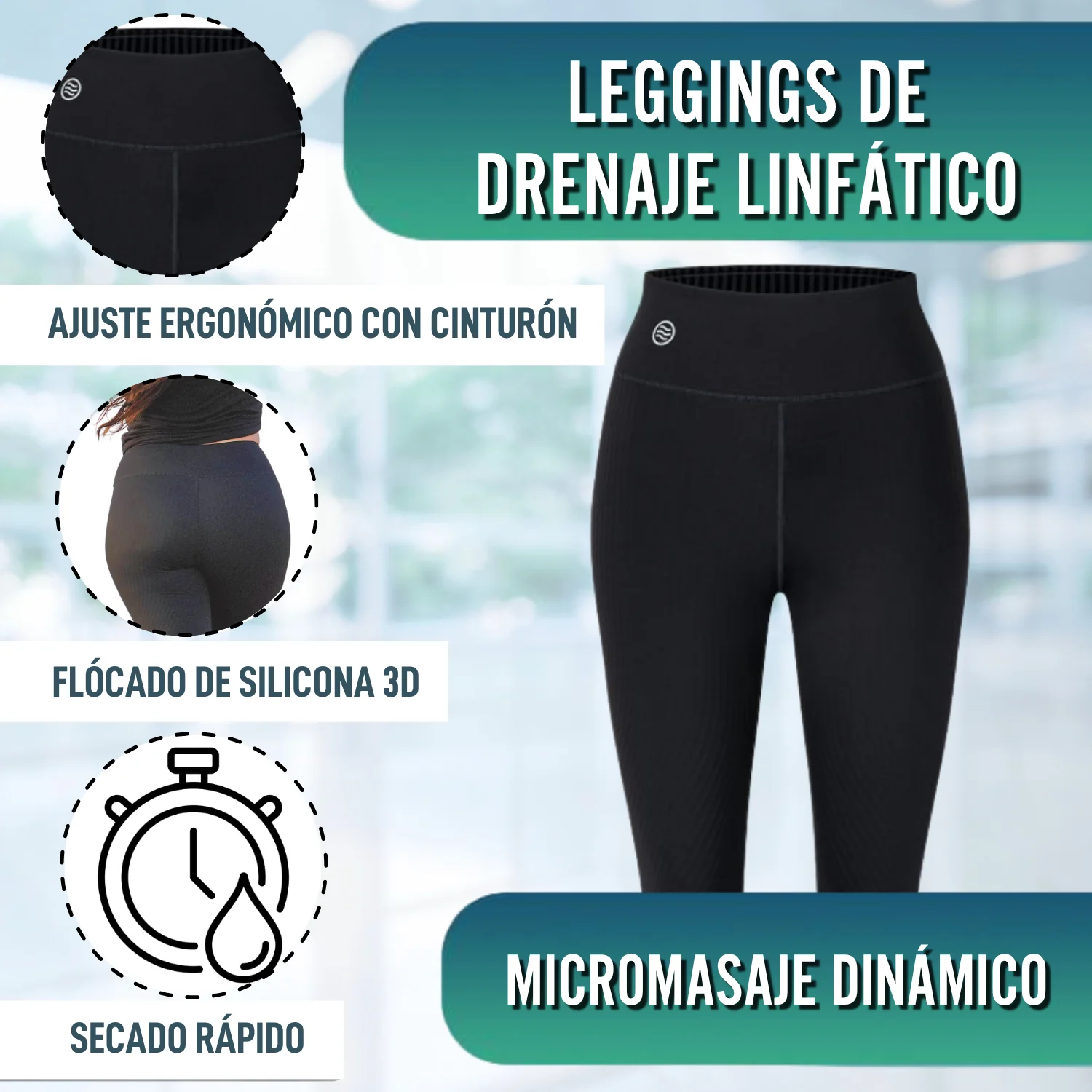 Leggins Move One de Compresión | Mallas Drenaje Linfático - Image 3