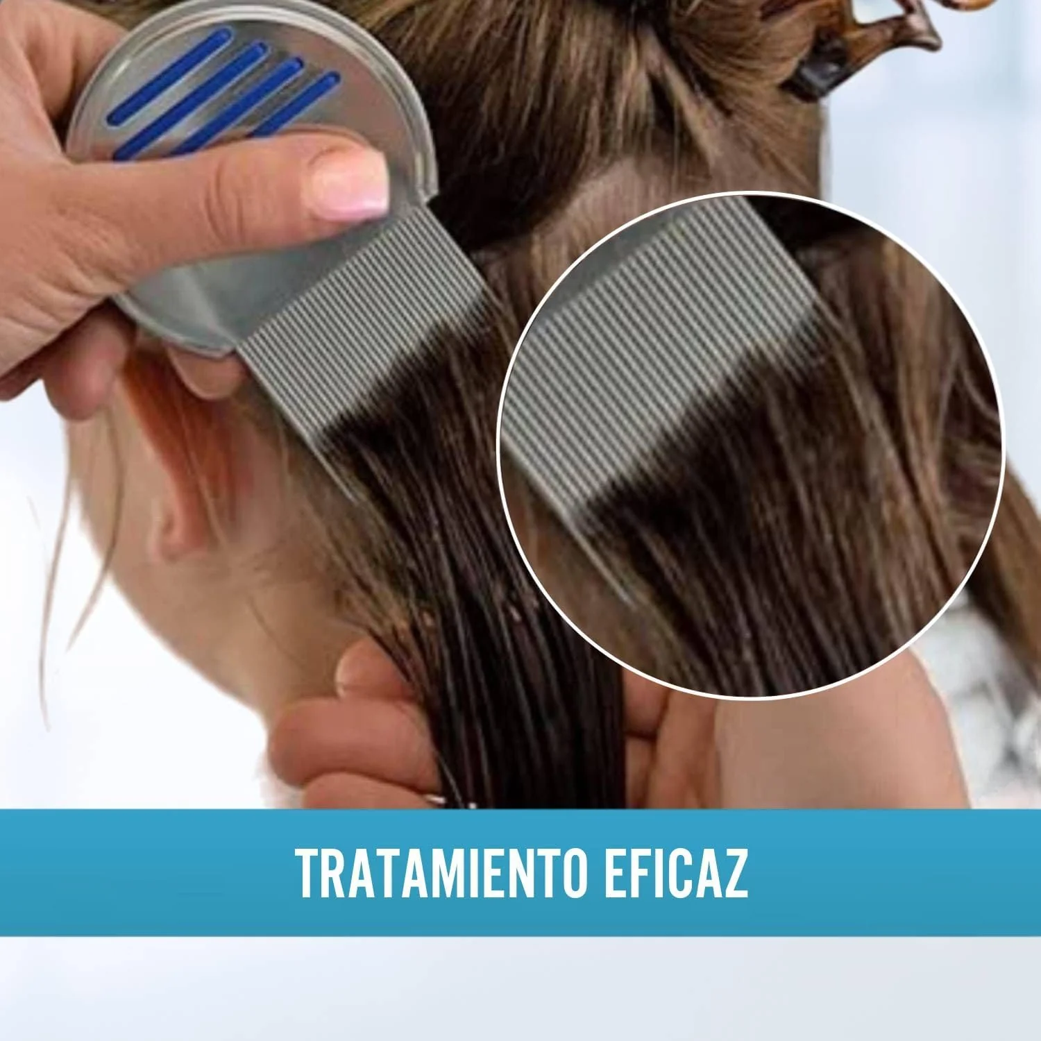 Liendrera con Púas de Acero Inoxidable para Piojos y Liendres - Image 5