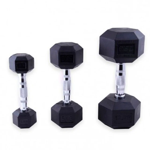 Mancuerna Hexagonal de Goma para Ejercicios | Varios Pesos - Image 5