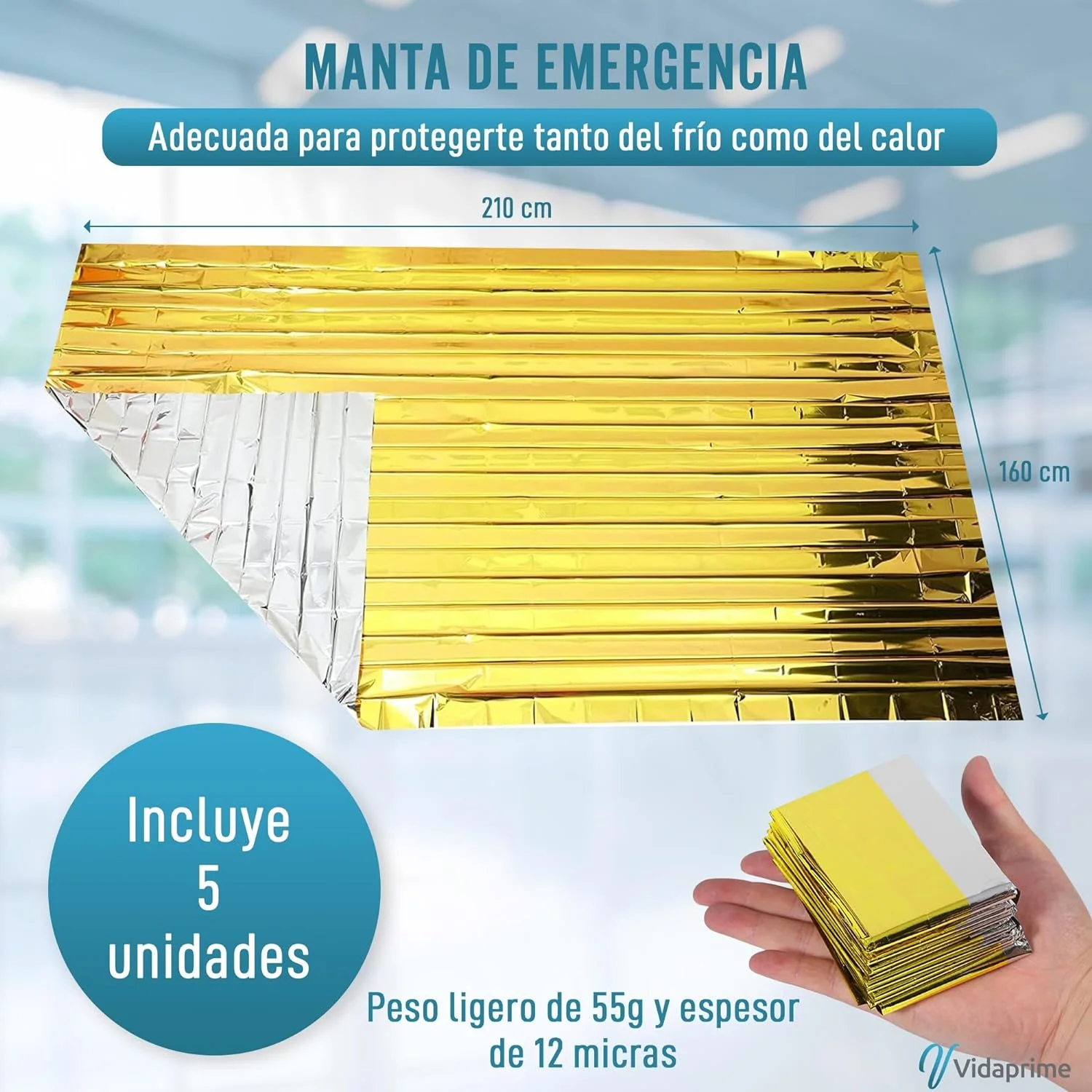 Manta Térmica Emergencias y Supervivencia | Pack x5 Uds - Image 7