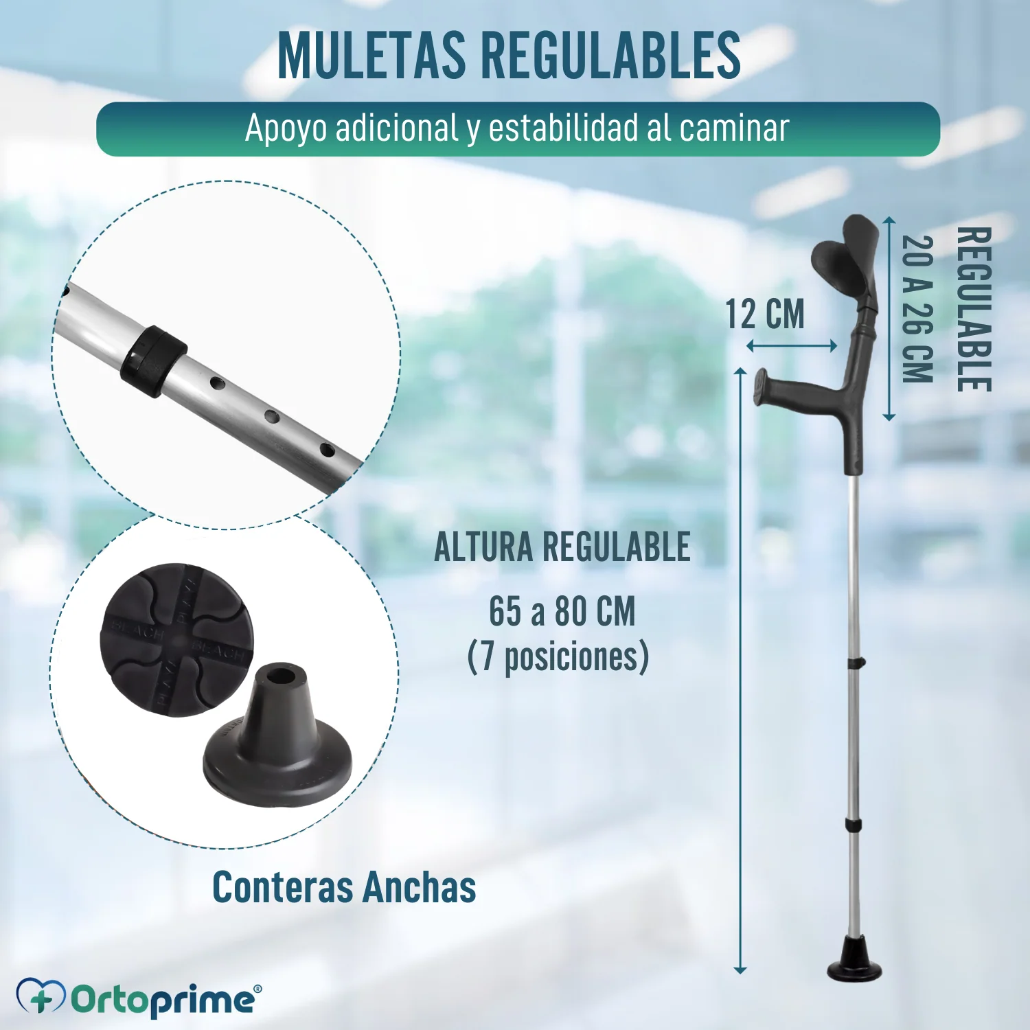 Muletas Regulables con Conteras Anchas - Image 4