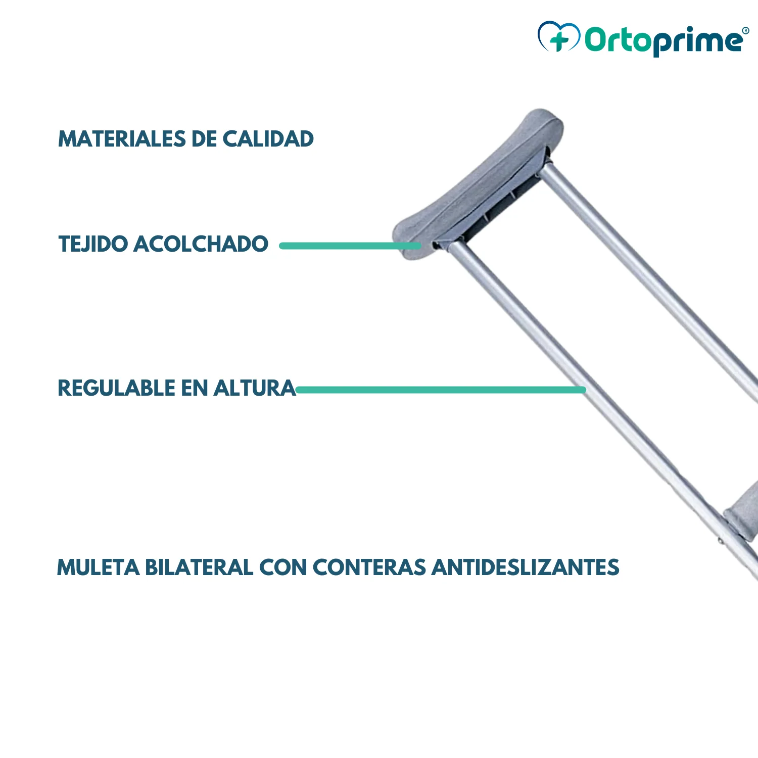 Muleta Axilar con Doble Regulación | Cómoda y Segura - Image 8