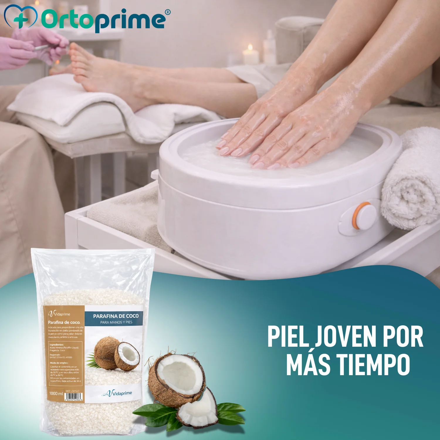 Pack Parafina Antioxidante para Manos y Pies 3000 ml | Coco - Image 3