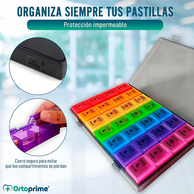 Pastillero Semanal 4 Tomas con Estuche Protector - Image 2