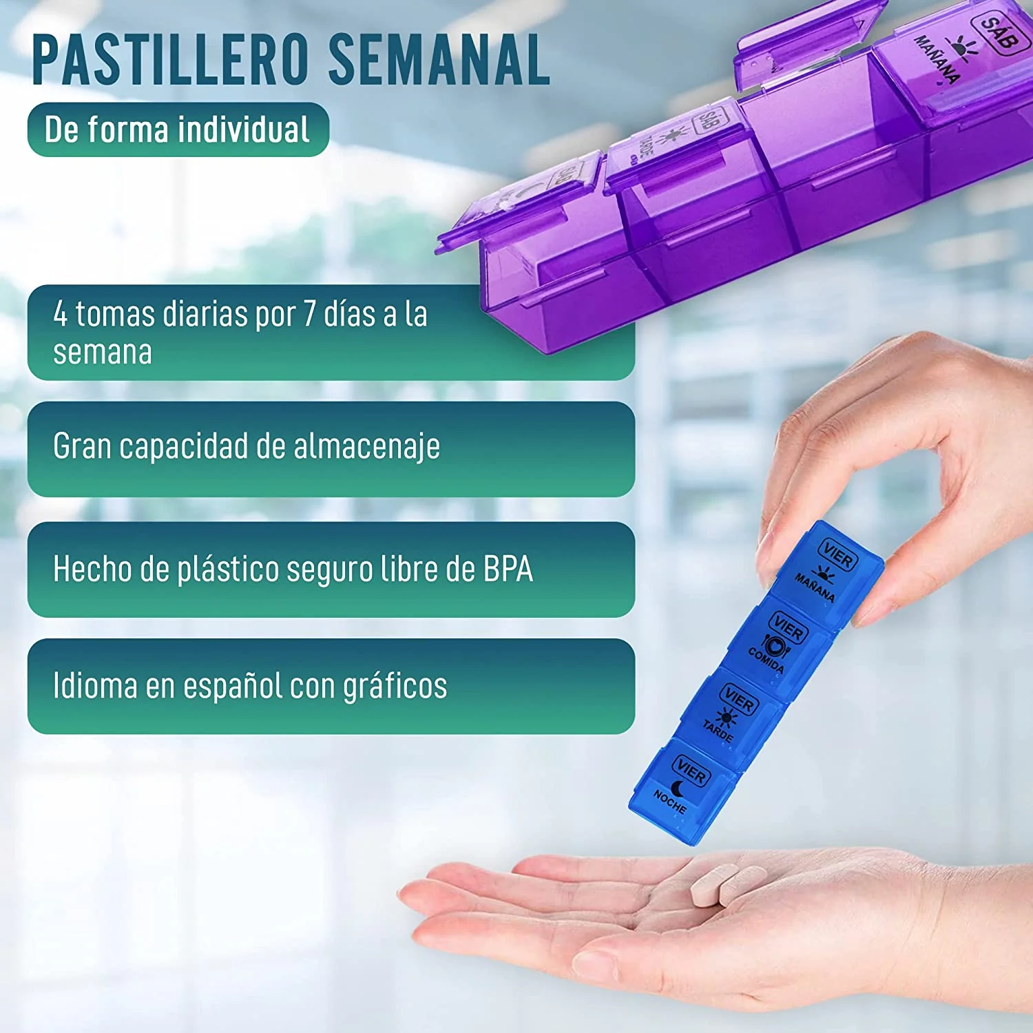 Pastillero Semanal con Estuche - Image 4