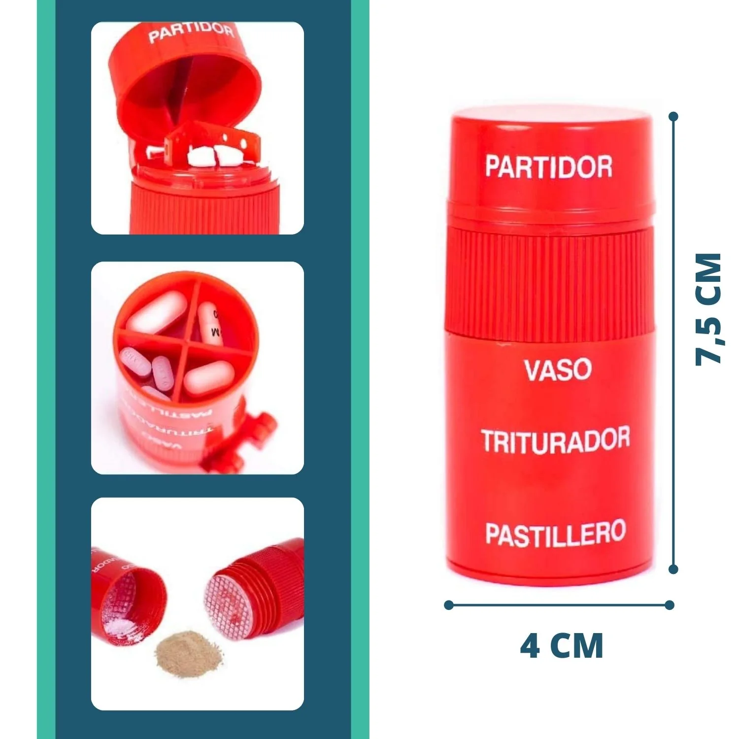 Triturador Cortador Pastillas | 4 En 1 - Image 3