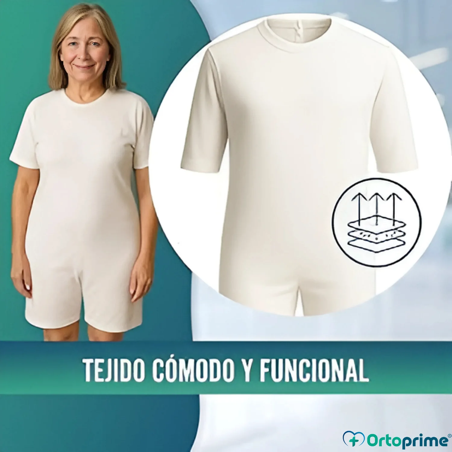 Pijama Antipañal con Cremallera | Manga Corta - Image 6