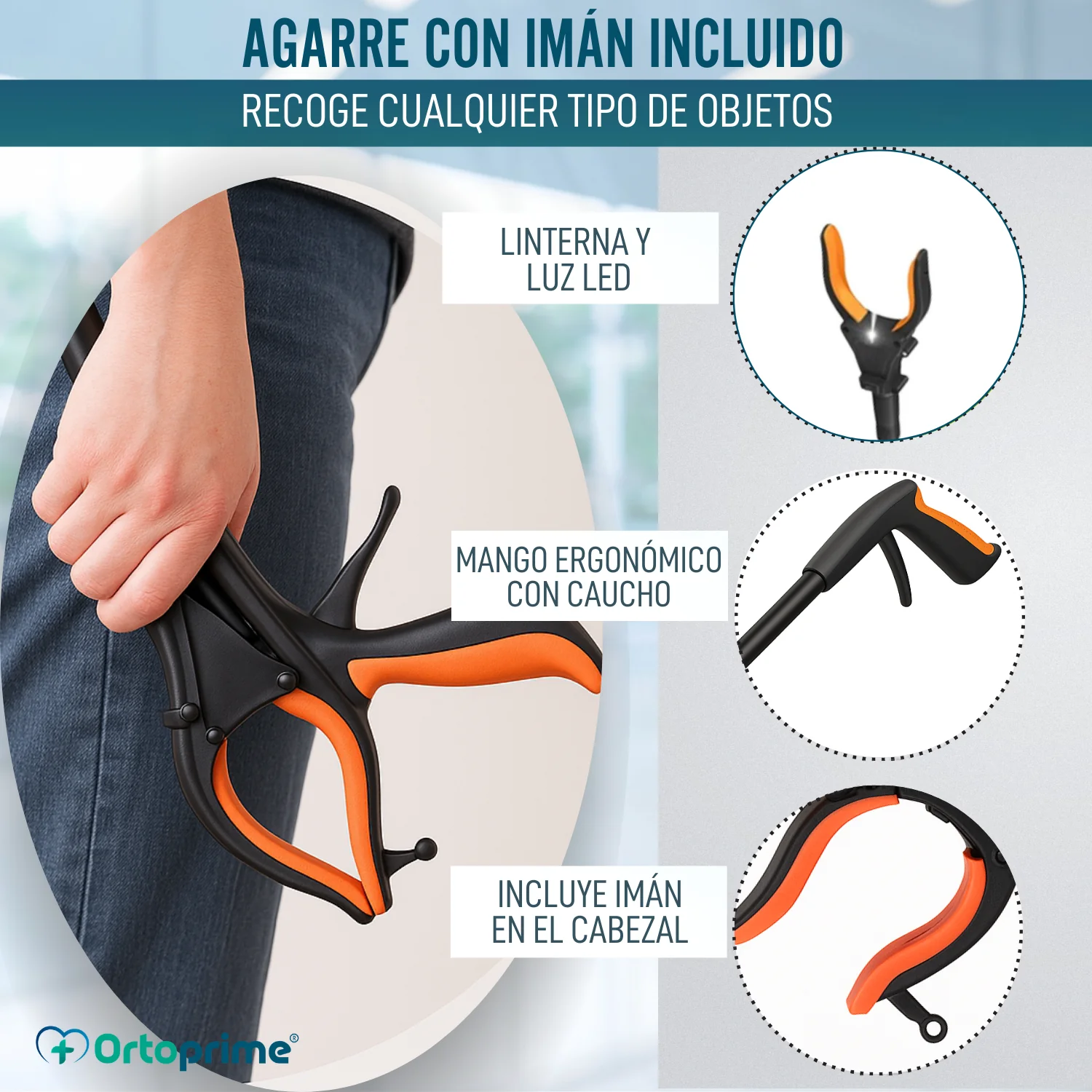 Pinza Recoge Objetos con Imán y Luz LED | Alcanzador Plegable - Image 7