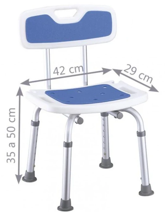 Silla Ducha Antideslizante con Respaldo y Asiento Acolchado - Image 4