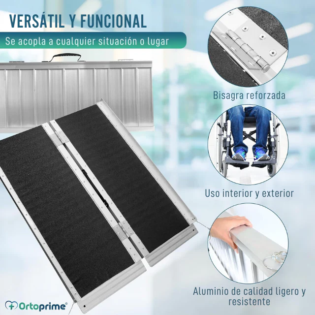 Rampa para Silla de Ruedas Plegable Salvaescaleras Portátil - Image 11