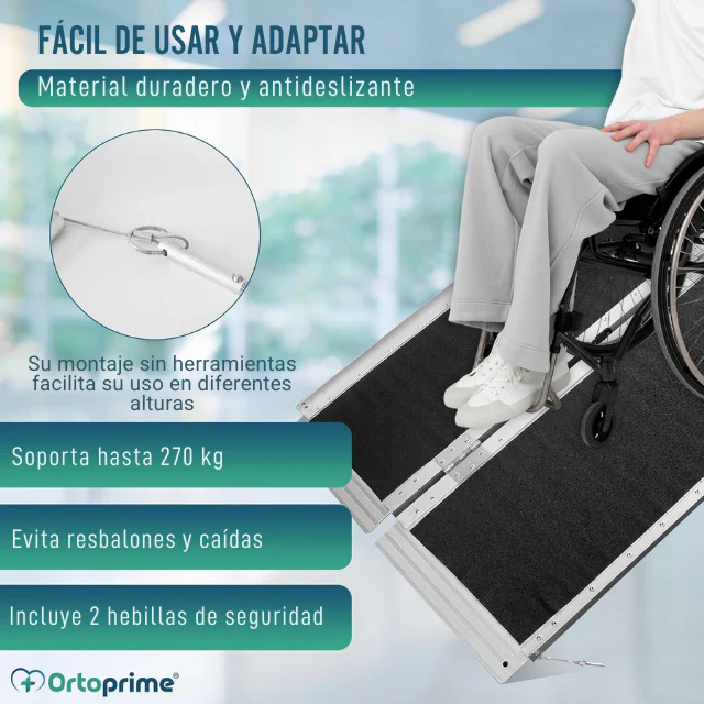 Rampa para Silla de Ruedas Plegable Salvaescaleras Portátil - Image 7