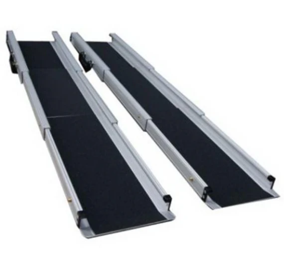 Rampa Telescópica Amplia de Aluminio Silla de Ruedas