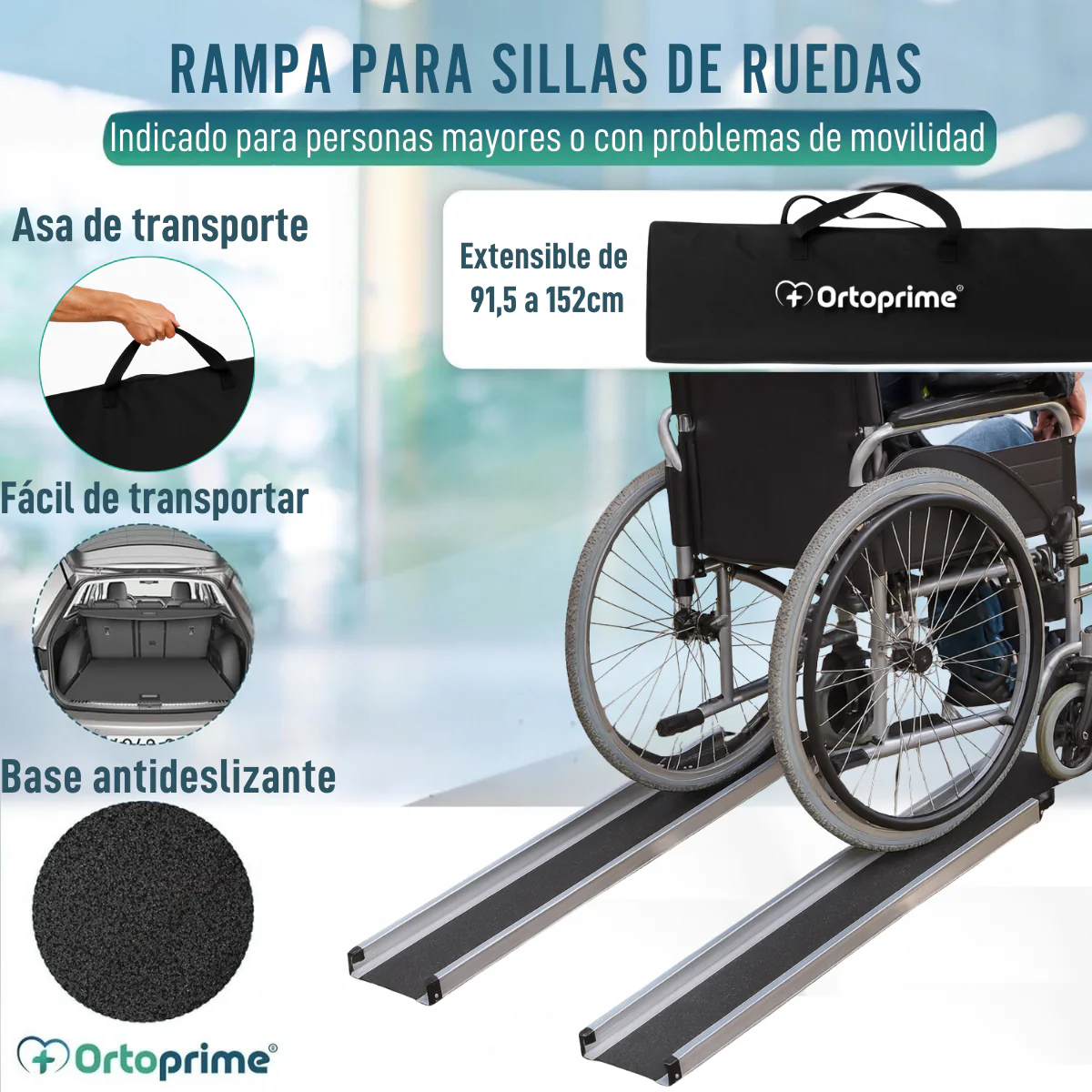 Rampas Telescópicas para Silla de Ruedas Resistentes 270kg - Image 3
