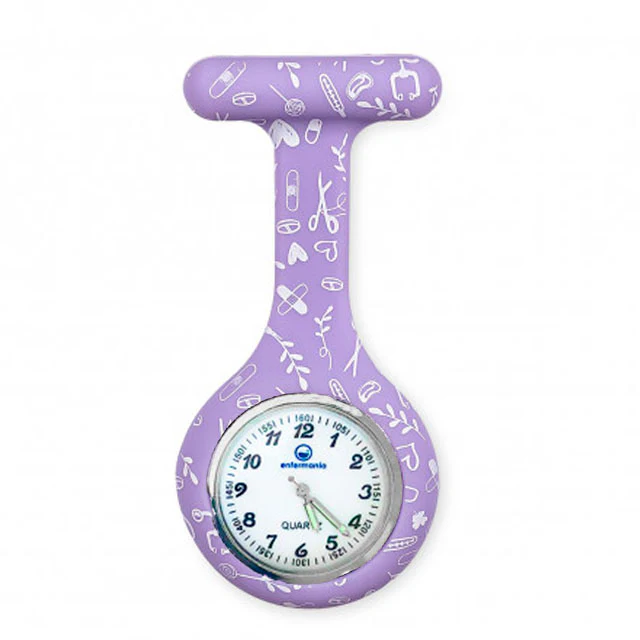 Reloj Enfermera con Funda Silicona con Doble Dial | Estampados