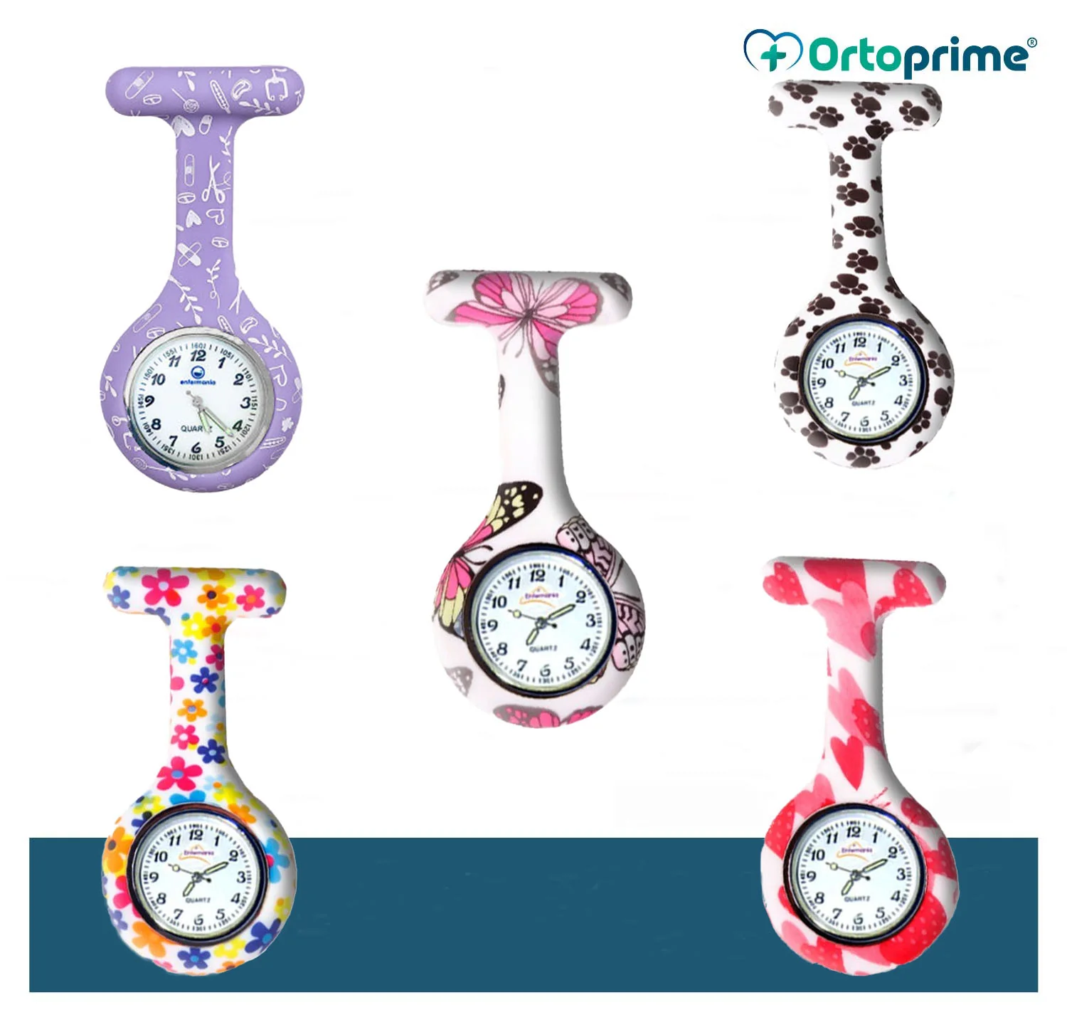Reloj Enfermera con Funda Silicona con Doble Dial | Estampados - Image 8