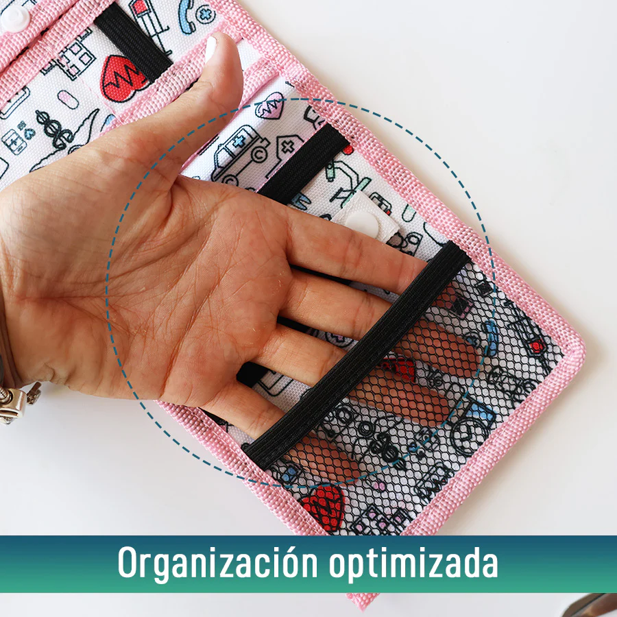 Salvabolsillos Enfermería con Diversos Compartimientos | Color Rosa - Image 7