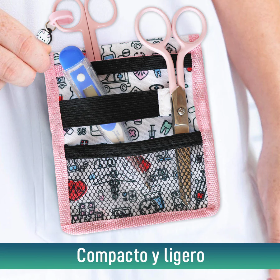 Salvabolsillos Enfermería con Diversos Compartimientos | Color Rosa - Image 8