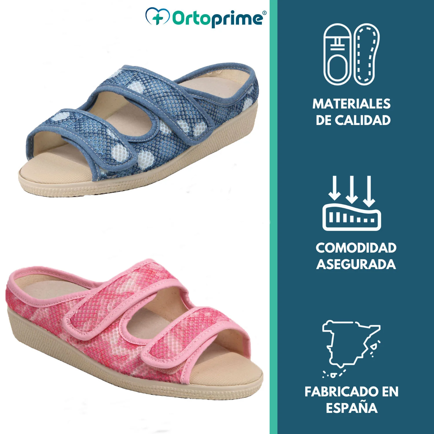 Sandalia Verano Mujer | Cubeta y Doble Cierre Velcro 2 Colores - Image 3
