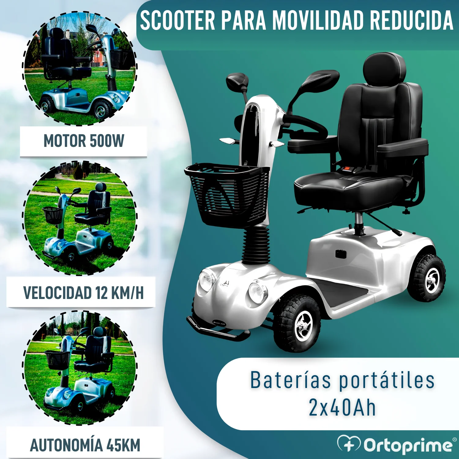 Scooter Eléctrico para Adultos | Suspensión Integral 4 Ruedas - Image 2