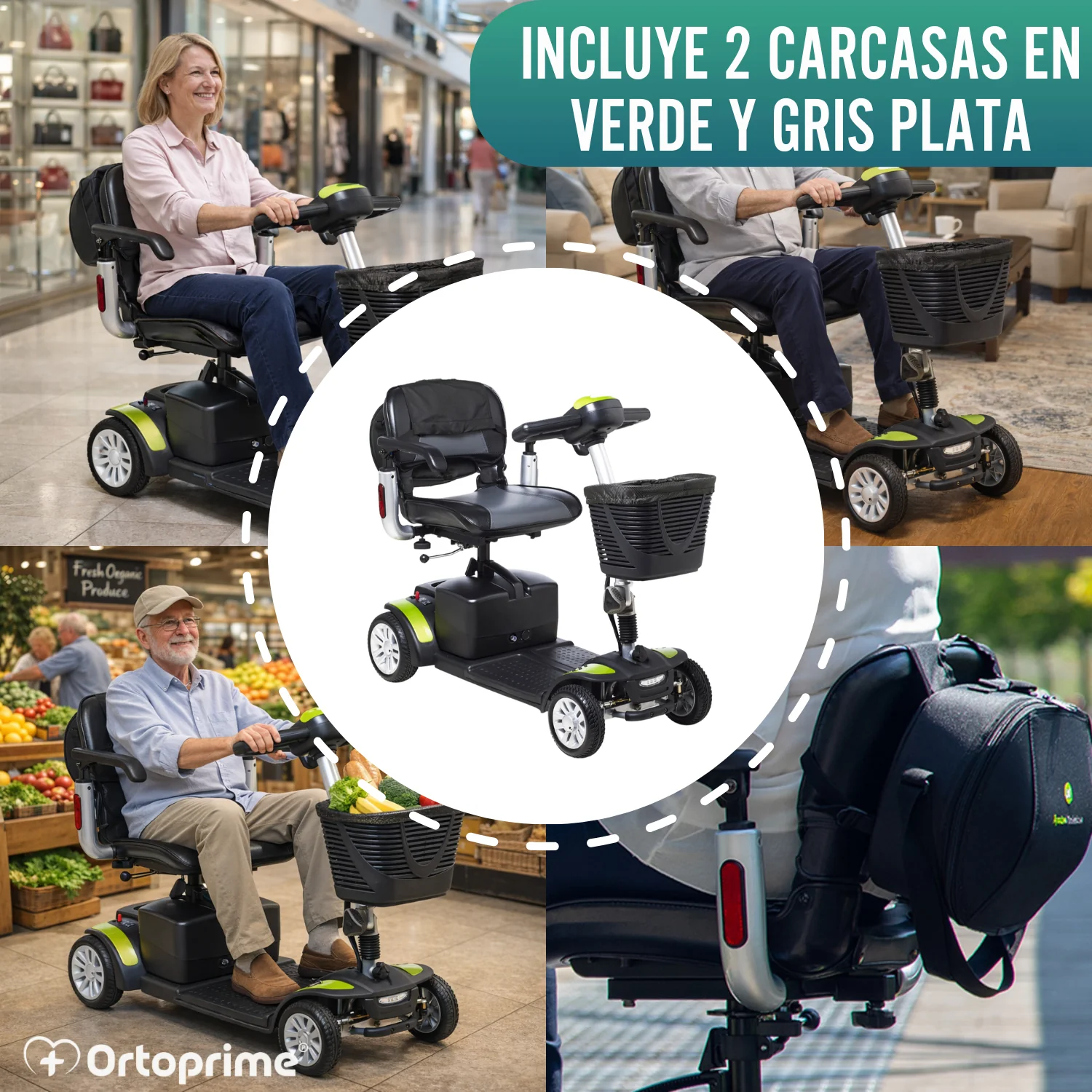 Scooter Eléctrico Compacto con Mochila Trasera Portaobjetos - Image 9