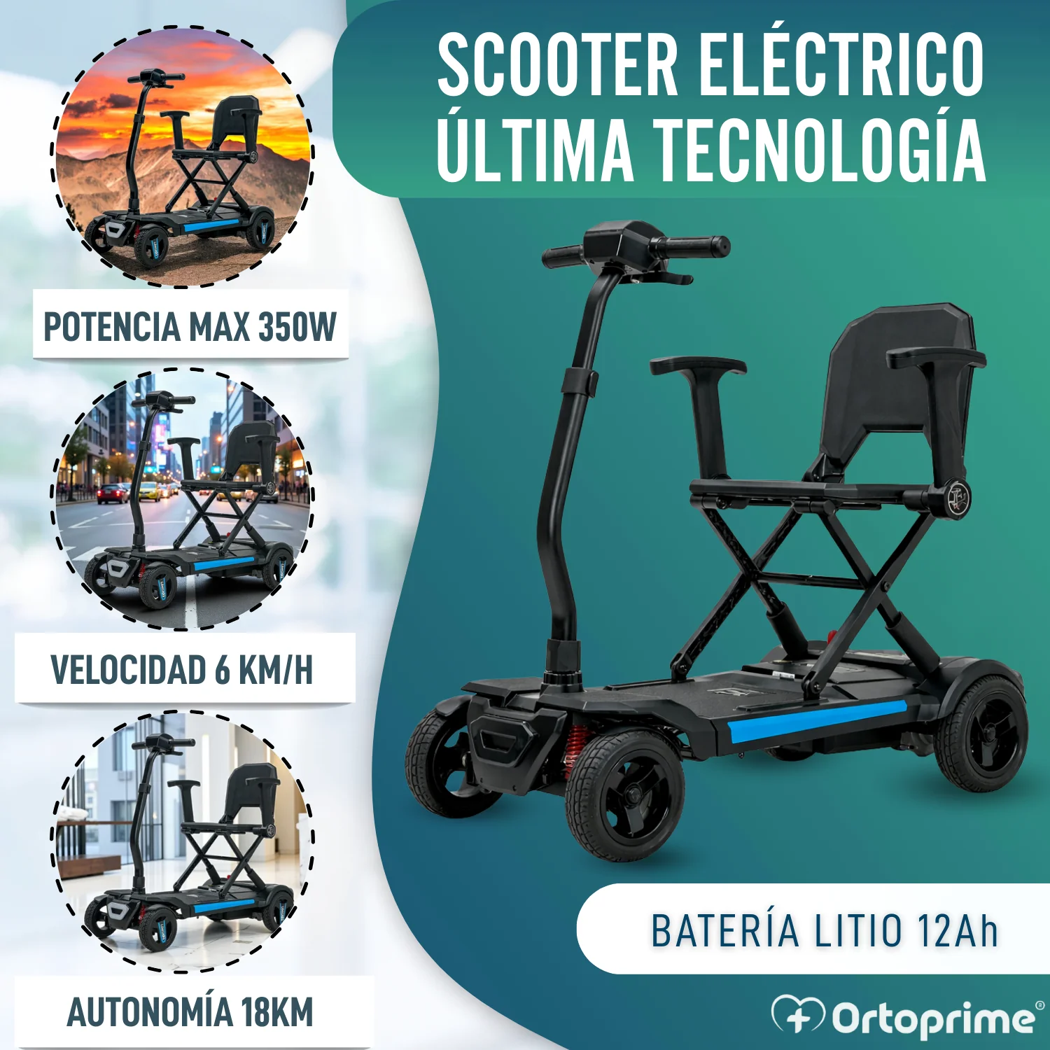 Scooter Eléctrico Compacto Transportable | Plegado Eléctrico - Image 3