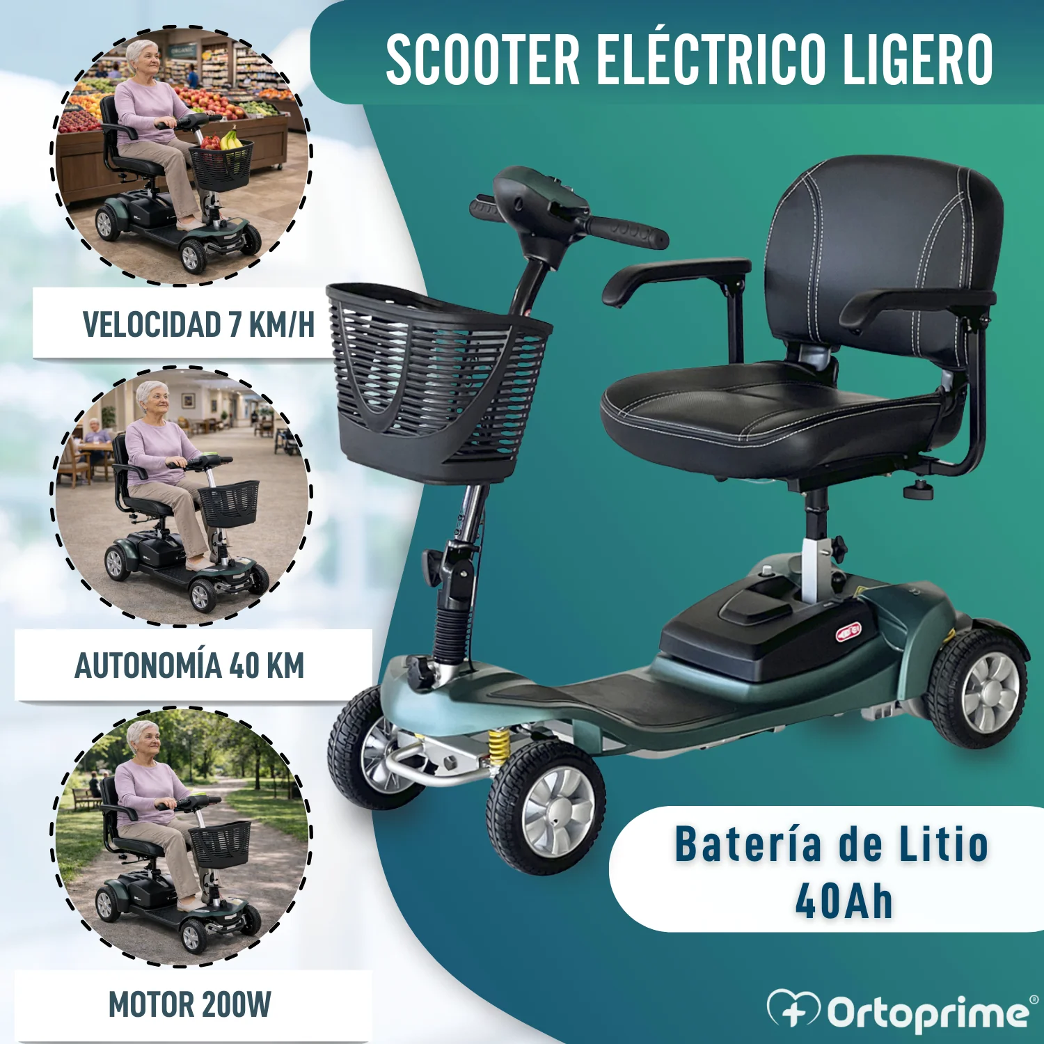 Scooter Eléctrico Desmontable | Batería de Litio de 40Ah - Image 4