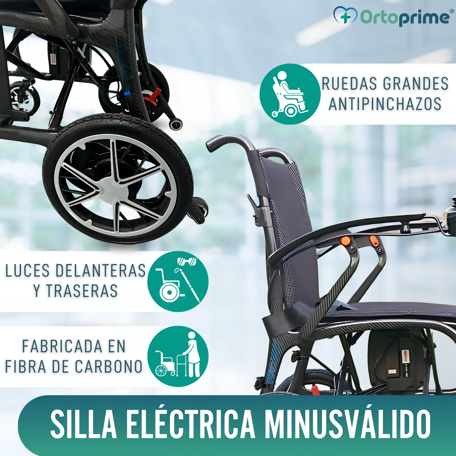Silla Eléctrica para Minusválido Compacta | Fibra de Carbono - Image 7
