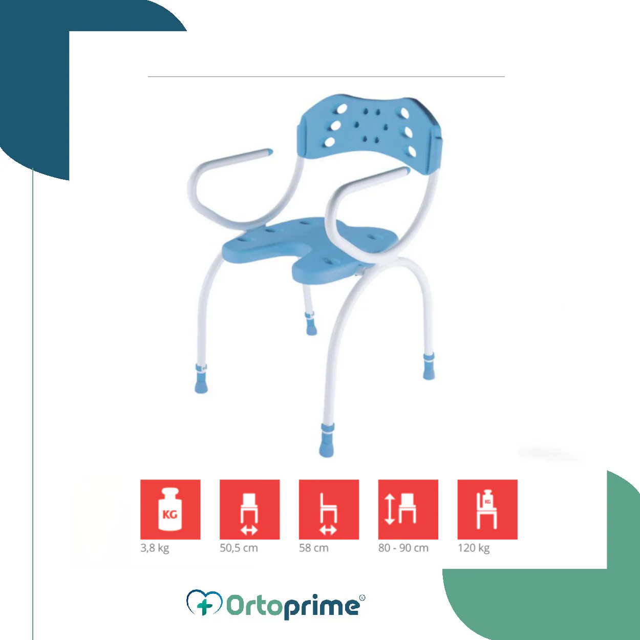 Silla con Respaldo para Ducha Forma de U - Image 4