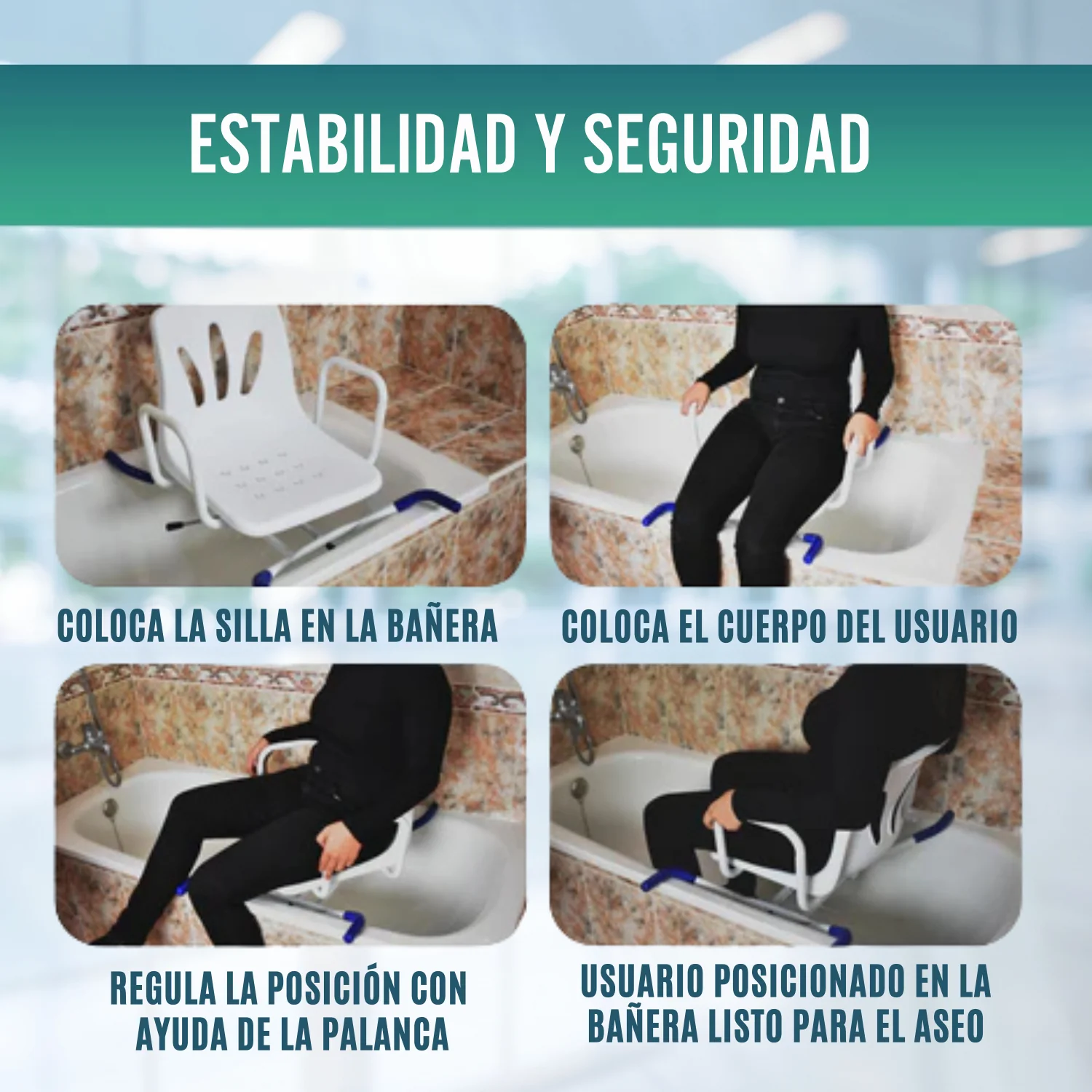 Silla de Bañera Giratoria 360º Confort - Image 4