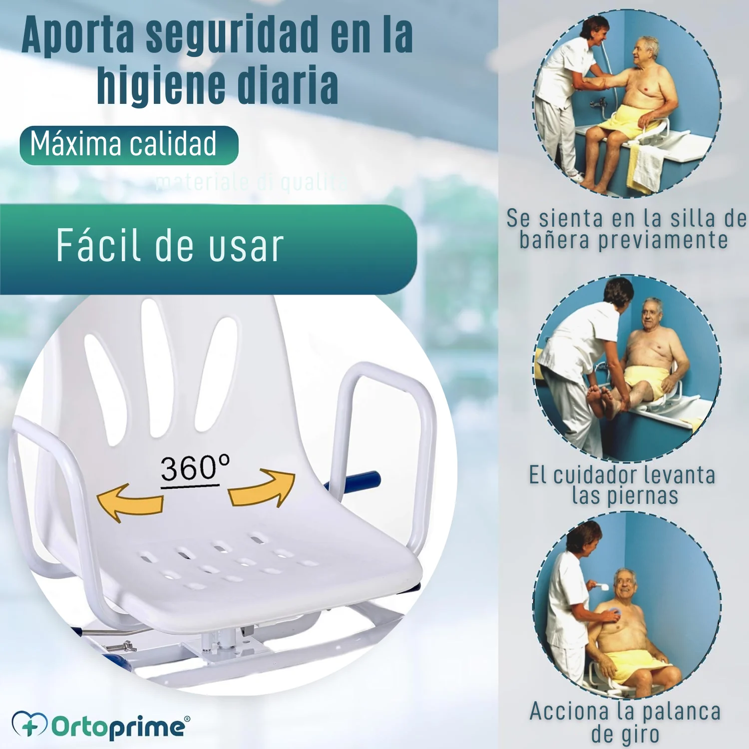 Silla de Bañera Giratoria 360º Confort - Image 6