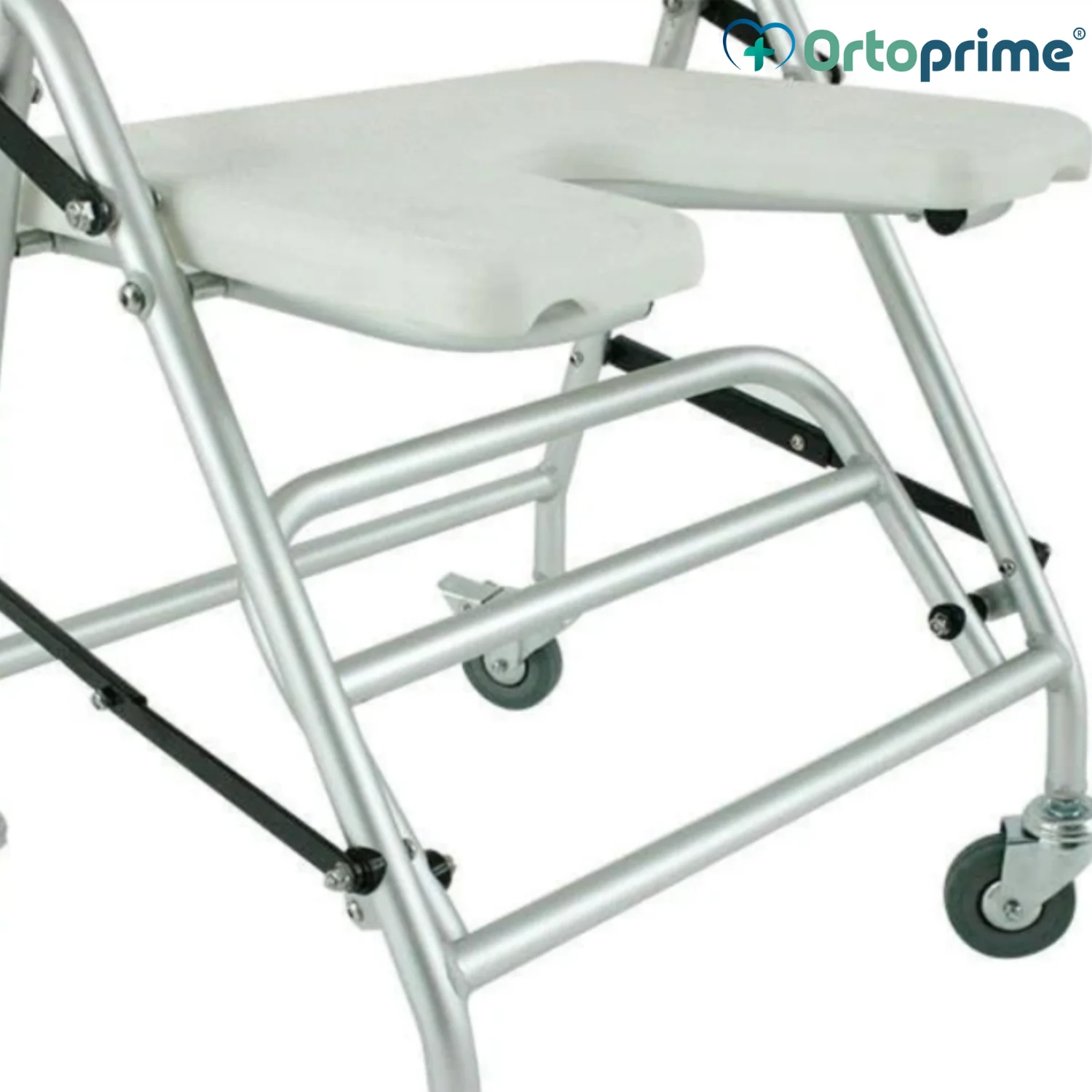 Silla de Ducha y Baño Plegable con Ruedas | Asiento U Higiénico - Image 2
