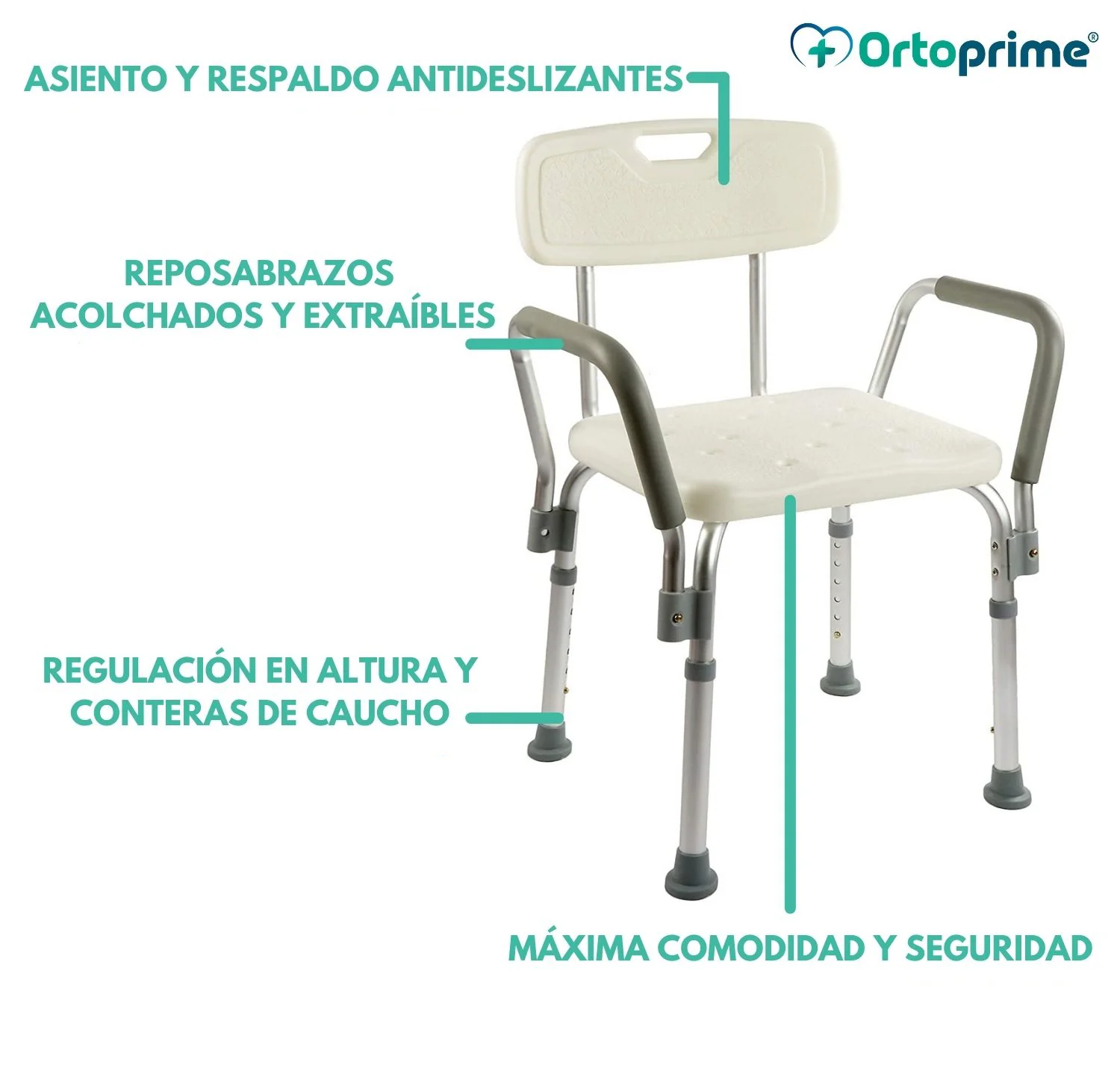 Silla de Ducha con Reposabrazos Confort - Image 8