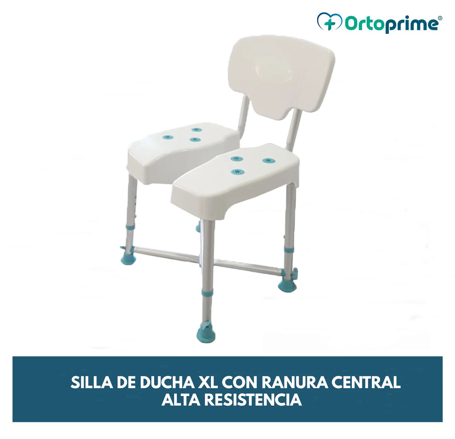 Silla de Ducha XL con Ranura Central | Alta Resistencia - Image 3
