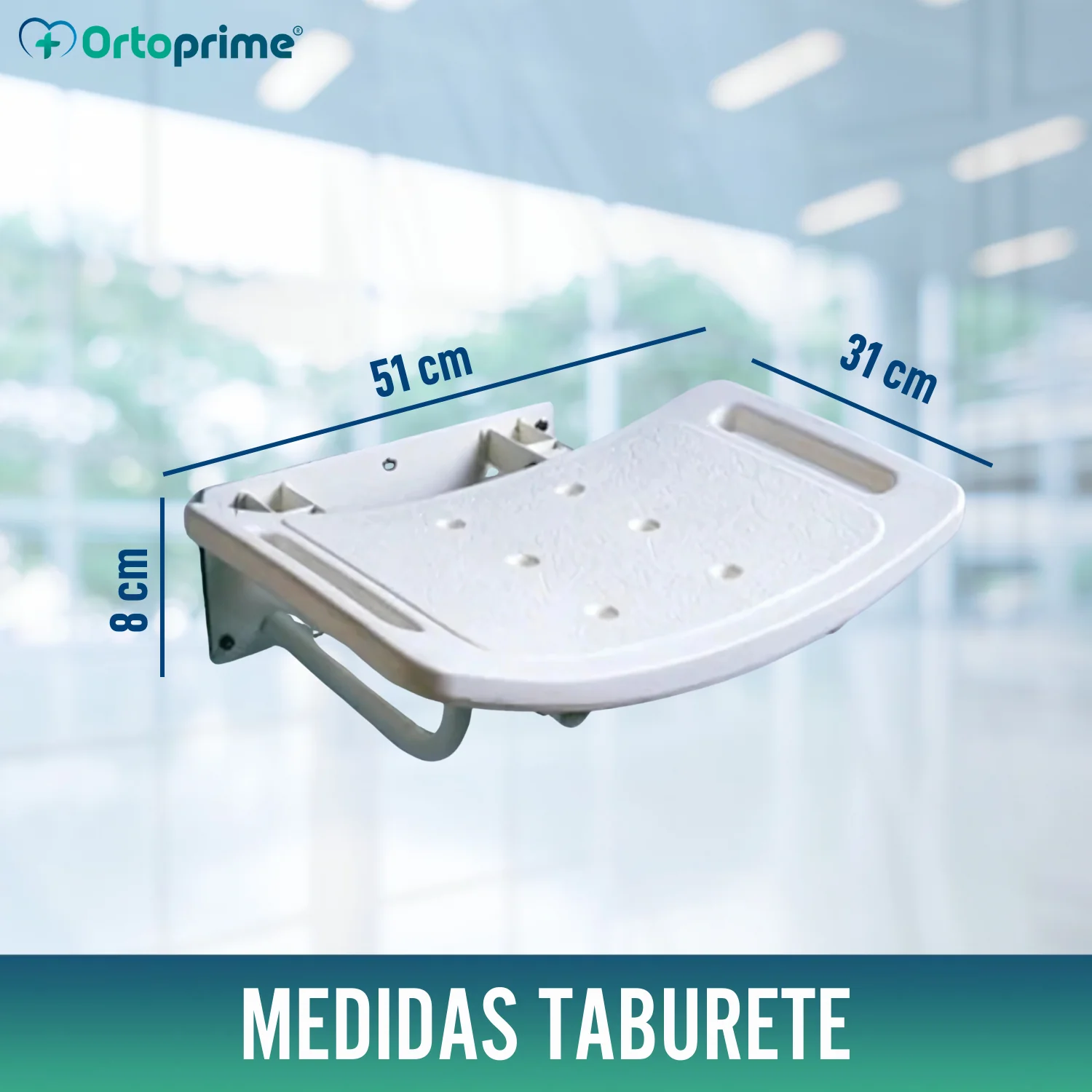 Taburete Abatible de Pared para Duchas | 2 Variantes - Image 12