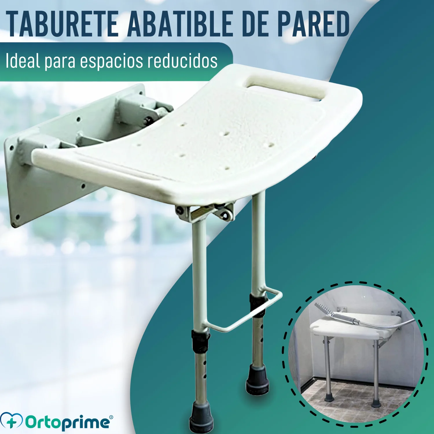 Taburete Abatible de Pared para Duchas | 2 Variantes - Image 8