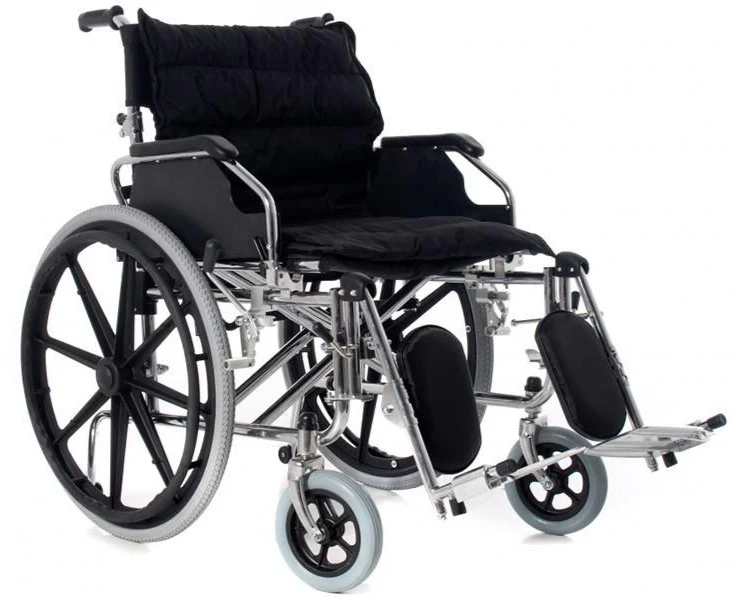 Silla de Ruedas Acero | Asiento Ancho Especial