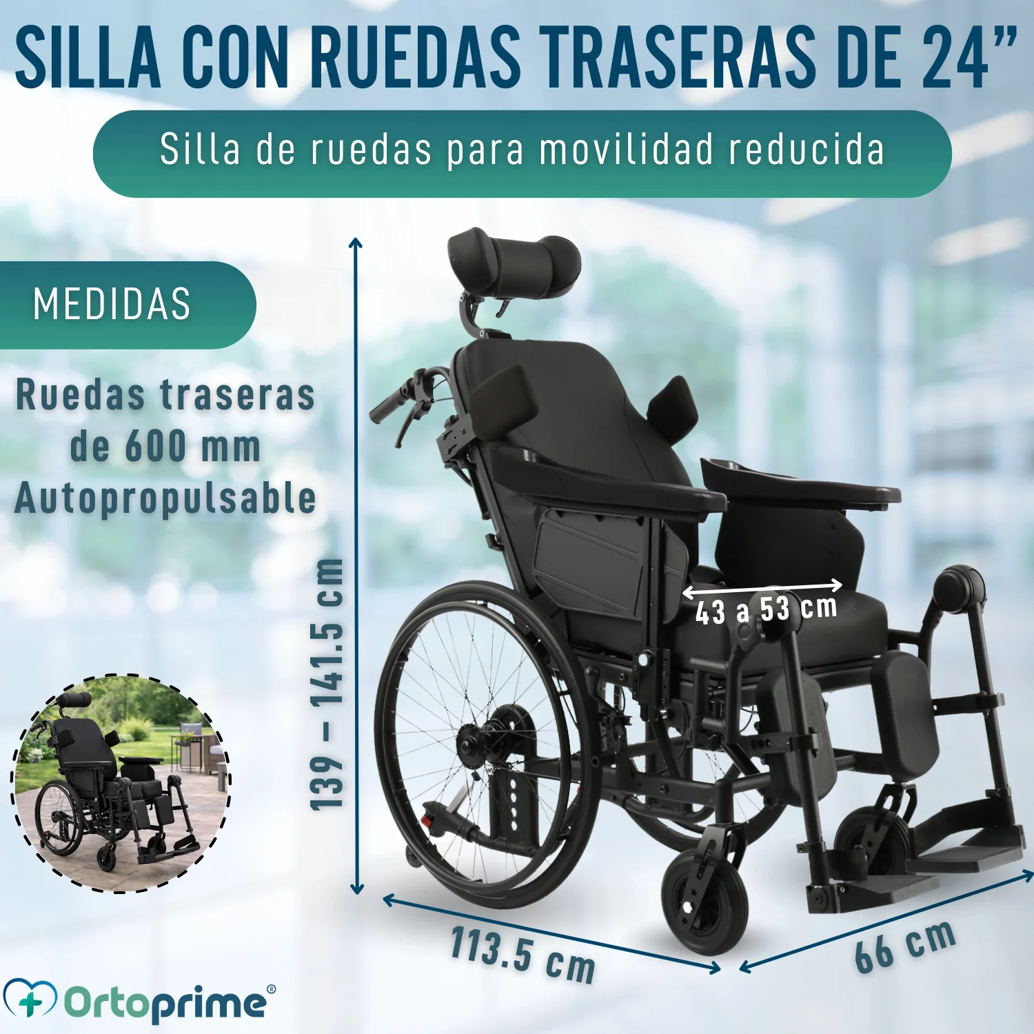Silla de Ruedas de Posicionamiento Basculante | Anti Úlceras - Image 8
