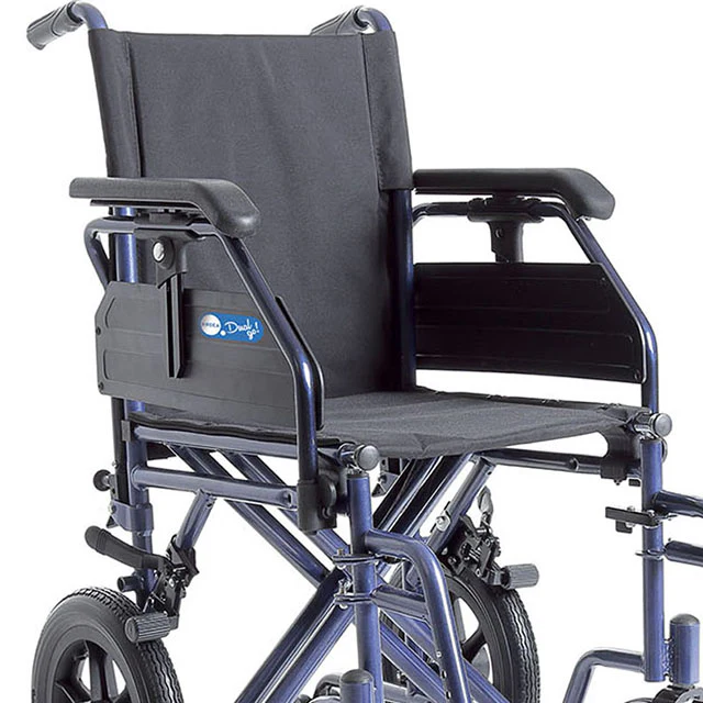 Silla de Ruedas Dual Plegable de Traslado Reposapiés Abatible - Image 2